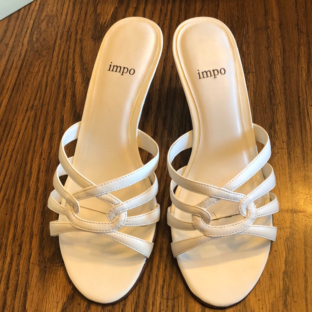 Matte white heels